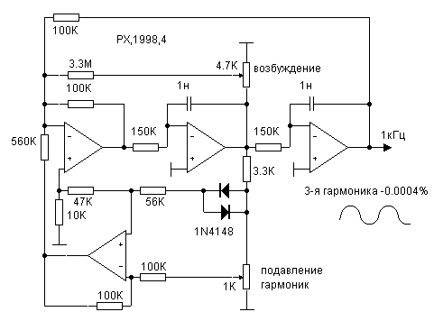 low distortion oscillator circuit