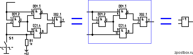 XOR gate works as a controlled inverter