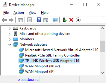 TP-LINK Wireless USB Adapter in device manager