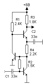 Amplifier with temperature stabilization by current mirror